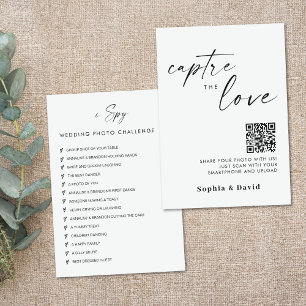 Modern Wedding Photos Capture The Love QR Code En Enclosure Card