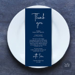 Modern Wedding Place Setting Dinner Thank You Card<br><div class="desc">Share the love and show your appreciation to your guests, when they sit down at their seat and read this personalised charming thank you place card. It's a wonderful way to kick off your special day celebration! This card is sure to set the tone for an unforgettable event. The thank...</div>