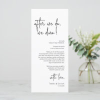 Modern Wedding Place Setting Dinner Thank You Card