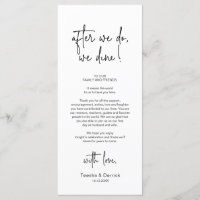 Modern Wedding Place Setting Dinner Thank You Card
