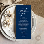 Modern Wedding Place Setting Thank You Card<br><div class="desc">Introducing the perfect finishing touch to your wedding reception - our elegant navy blue Wedding Thank You Place Setting Cards, with card title "Thank you" ! Designed to express your heartfelt appreciation for each guest's presence on your special day, these cards are the ideal way to add a personal touch...</div>