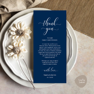 Modern Wedding Place Setting Thank You Card
