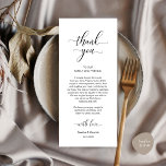 Modern Wedding Place Setting Thank You Card<br><div class="desc">Introducing the perfect finishing touch to your wedding reception - our elegant black and white Wedding Thank You Place Setting Cards, with card title "Thank you" ! Designed to express your heartfelt appreciation for each guest's presence on your special day, these cards are the ideal way to add a personal...</div>