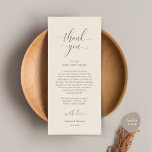 Modern Wedding Place Setting Thank You Card<br><div class="desc">Introducing the perfect finishing touch to your wedding reception - our elegant cream grey Wedding Thank You Place Setting Cards, with card title "Thank you" ! Designed to express your heartfelt appreciation for each guest's presence on your special day, these cards are the ideal way to add a personal touch...</div>