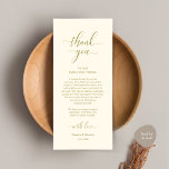 Modern Wedding Place Setting Thank You Card<br><div class="desc">Introducing the perfect finishing touch to your wedding reception - our elegant yellow gold Wedding Thank You Place Setting Cards, with card title "Thank you" ! Designed to express your heartfelt appreciation for each guest's presence on your special day, these cards are the ideal way to add a personal touch...</div>
