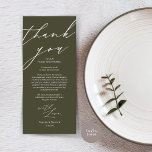 Modern Wedding Place Setting Thank You Dinner Card<br><div class="desc">Share the love and show your appreciation to your guests, when they sit down at their seat and read this personalised charming thank you place card. It's a wonderful way to kick off your special day celebration! This card is sure to set the tone for an unforgettable event. The thank...</div>