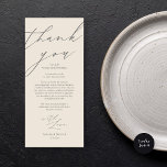 Modern Wedding Place Setting Thank You Dinner Card<br><div class="desc">Share the love and show your appreciation to your guests, when they sit down at their seat and read this personalised charming thank you place card. It's a wonderful way to kick off your special day celebration! This card is sure to set the tone for an unforgettable event. The thank...</div>
