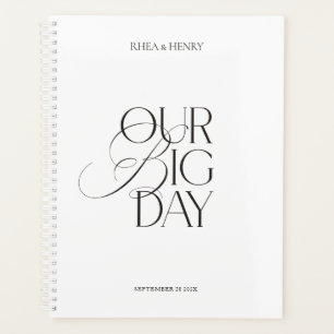 Modern Wedding Planner Notebook "Our Big Day"
