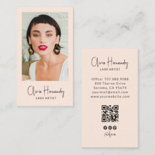 Modern Wedding Planner Photo QR Code Business Card