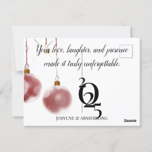 modern wedding postcard