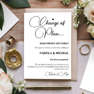 Modern wedding Postponed Wedding Reschedule Invitation