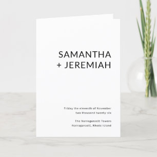 Modern Wedding Programme