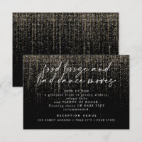 Modern Wedding Reception Champagne Glitter