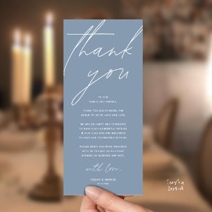 Modern Wedding Reception Dinner Thank You Card