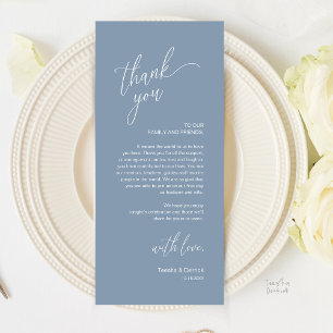 Modern Wedding Reception Dinner Thank You Card