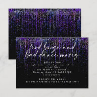 Modern Wedding Reception Edgy Purple Glitter