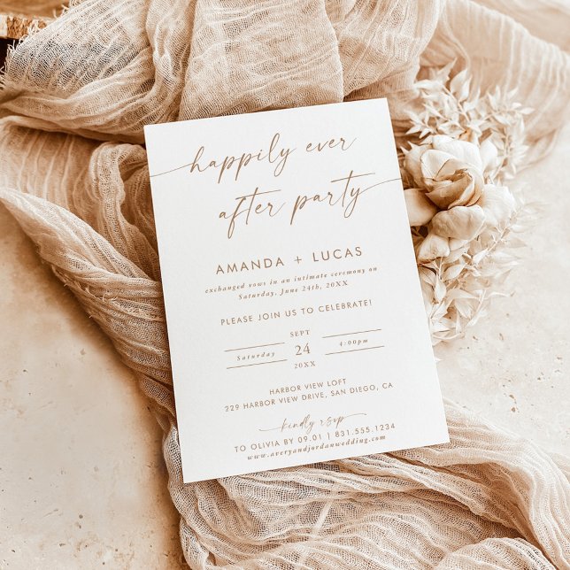 Modern Wedding Reception Neutral Wedding Reception Invitation (Creator Uploaded)