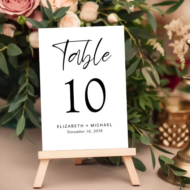 Modern Wedding Reception Table Number (Creator Uploaded)