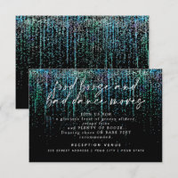 Modern Wedding Reception Teal Aqua Glitter