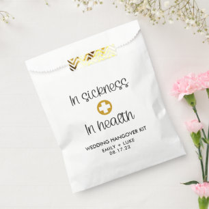 Modern Wedding Recovery IN SICKNESS AND HEALTH Fa Favour Bags