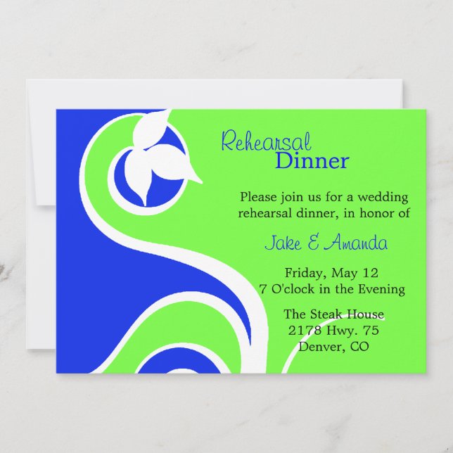 Modern Wedding Rehearsal Dinner Invitation (Front)