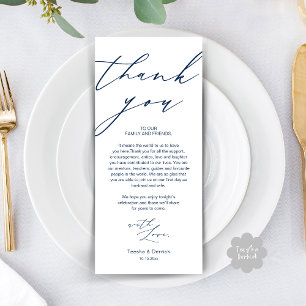 Modern Wedding Rehearsal Dinner Thank You Card