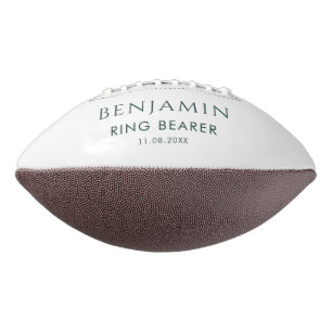 Modern Wedding Ring Bearer Custom Football