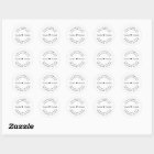 Modern Wedding Round Return Address Labels 