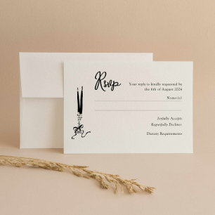 Modern Wedding RSVP Card 