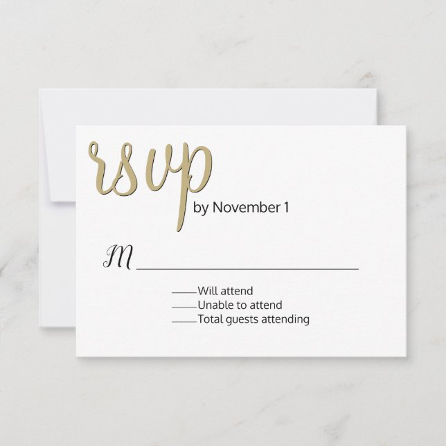 Modern Wedding RSVP Card (Front)