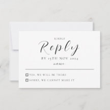 Modern Wedding RSVP Card | Sleek and Minimalist