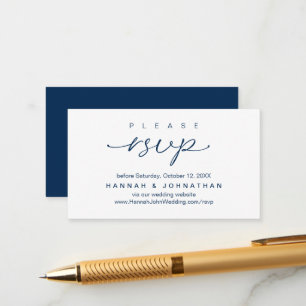Modern Wedding RSVP online Website Enclosure Card