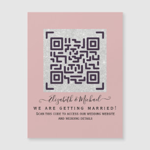 Modern Wedding RSVP with QR CODE - ANY COLOR