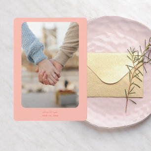 Modern Wedding   SAVE THE DATE   Light Coral