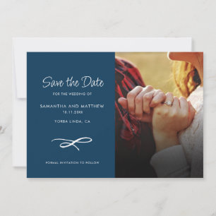 Modern Wedding Save the Date Photo Announcement