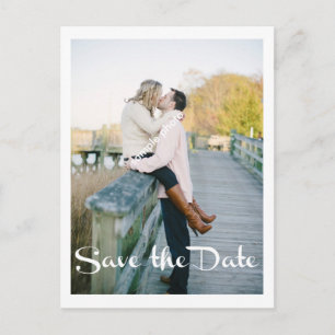 Modern Wedding, Save the Date, Photo Announcement Postcard