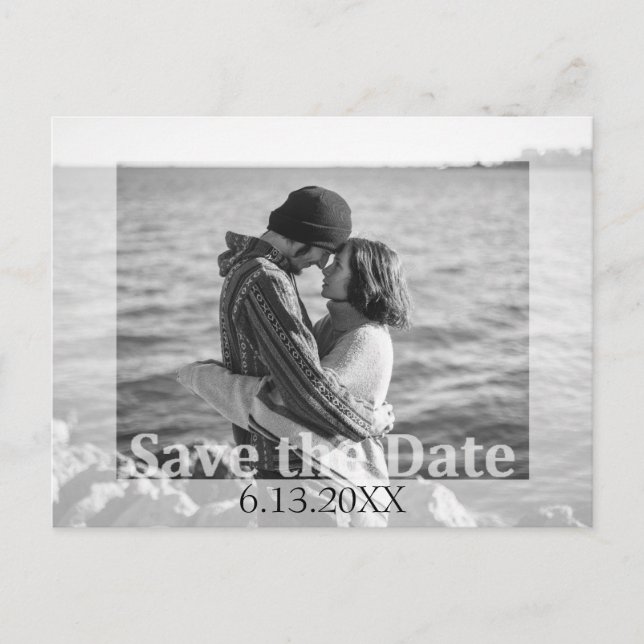 Modern Wedding Save the Date Photo  Postcard (Front)
