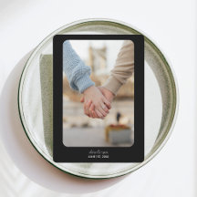 Modern Wedding | SAVE THE DATE | White on Black