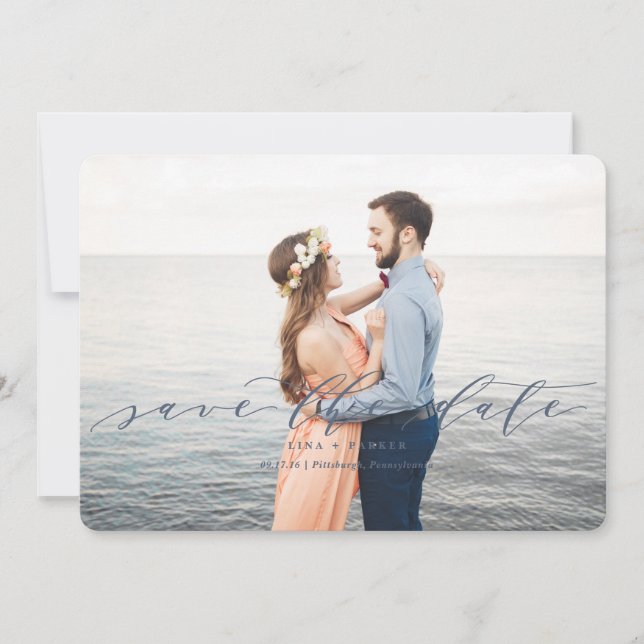 Modern Wedding Save the Dates Date (Front)
