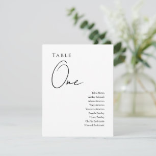 Modern Wedding Seating Chart, Minimalist Card