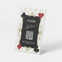 Modern Wedding Share The Love Photo QR Code Sign