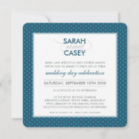MODERN WEDDING simple bold spot monogram blue aqua