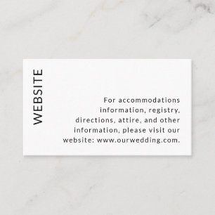 Modern Wedding Small Enclosure Card