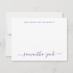 Modern Wedding Stylish Script Elegant Minimalist Card