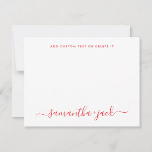 Modern Wedding Stylish Script Elegant Minimalist Card