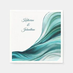 Modern Wedding Table Decor-Emerald Green- Napkin