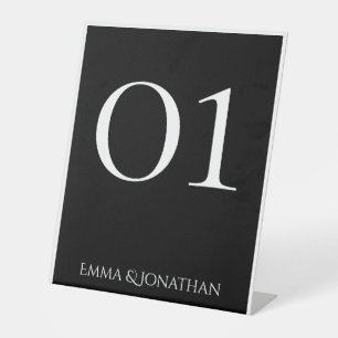 Modern Wedding Table Number Pedestal Sign