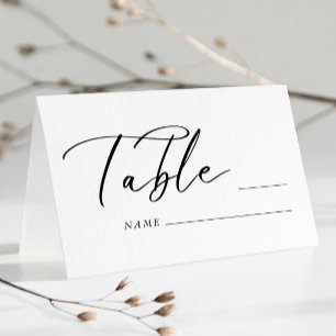 Modern Wedding Table Number Place Card