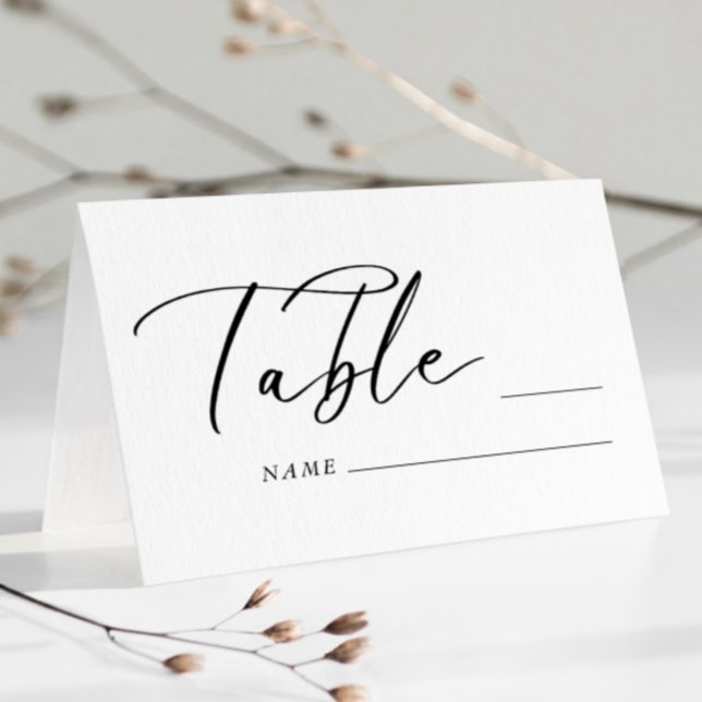 Modern Wedding Table Number Place Card (Creator Uploaded)