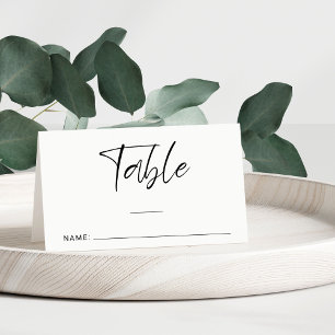 Modern Wedding Table Number Place Card